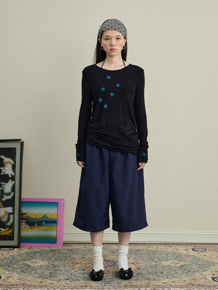 Star Mask Print T-Shirt