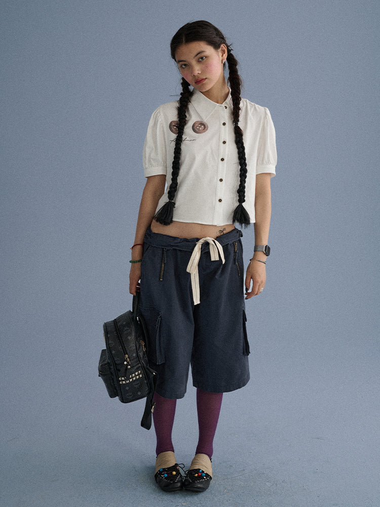 Button-Up Angela Short Sleeve Shirt