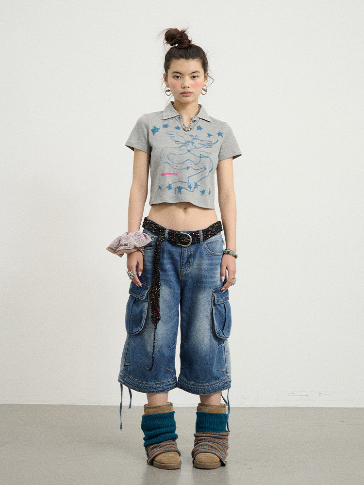 Beach Denim Bermuda Shorts