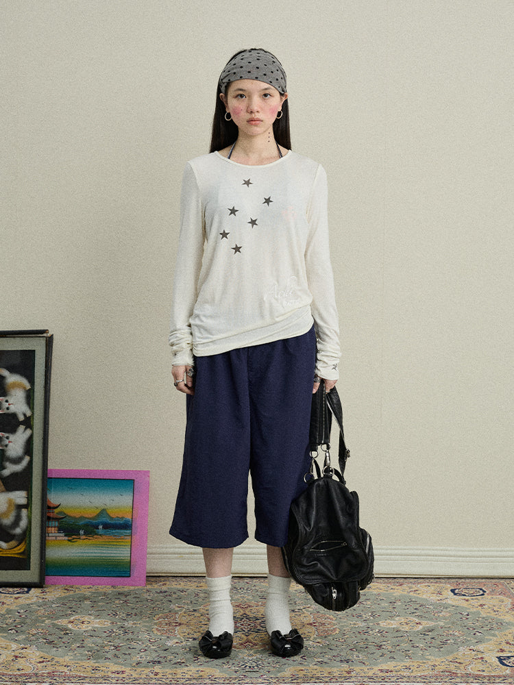 Star Mask Print T-Shirt