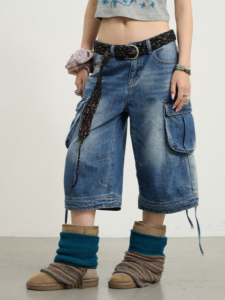 Beach Denim Bermuda Shorts