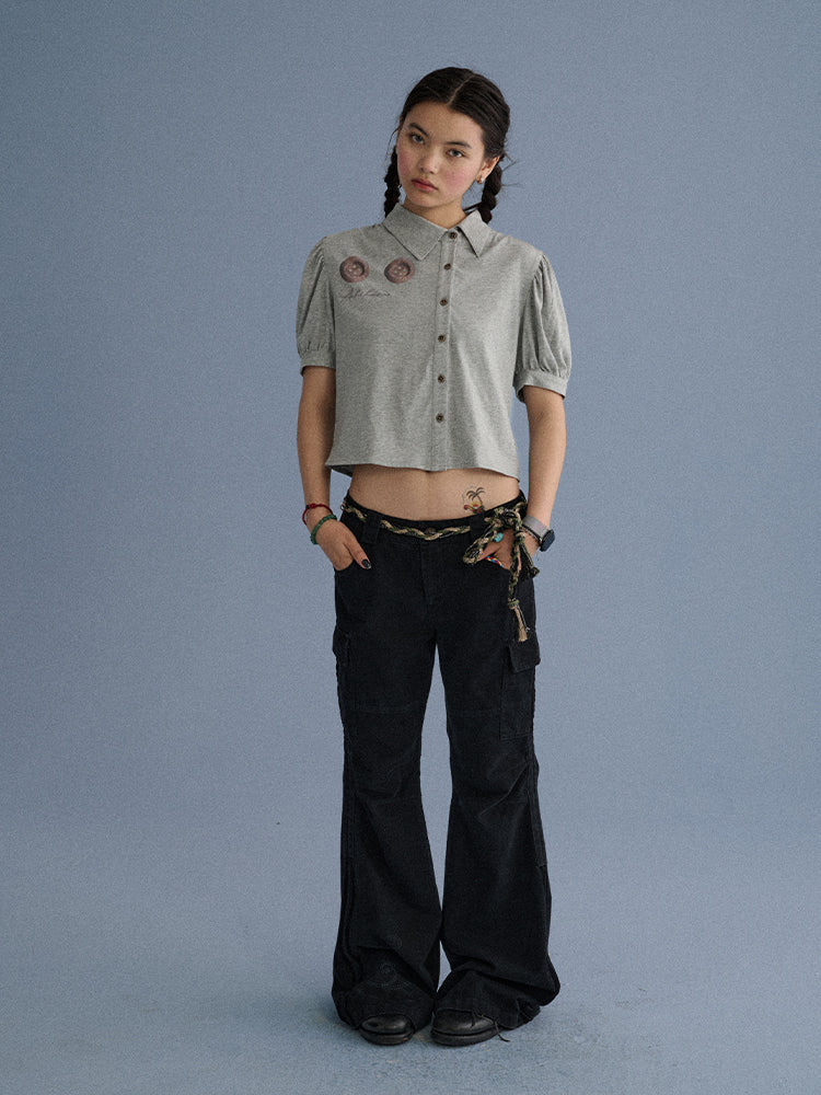Button-Up Angela Short Sleeve Shirt