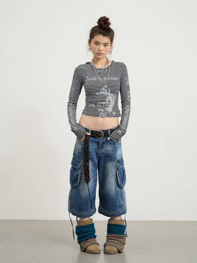 Beach Denim Bermuda Shorts