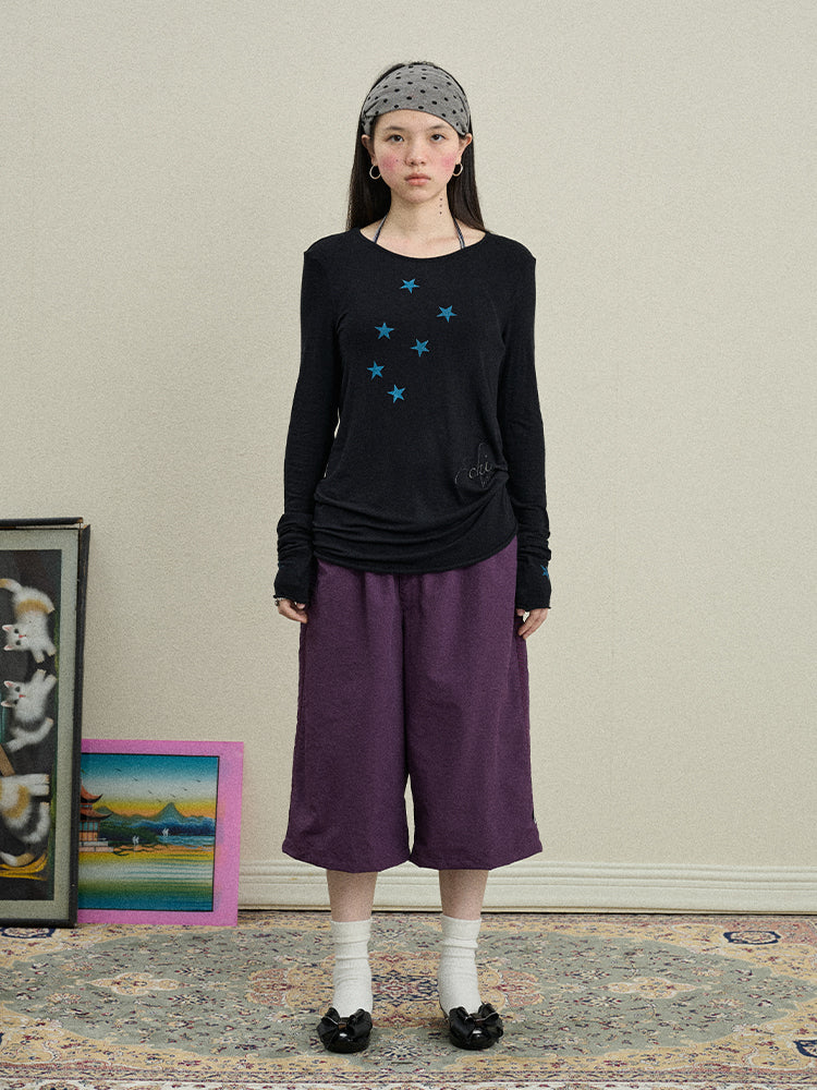 Star Mask Print T-Shirt