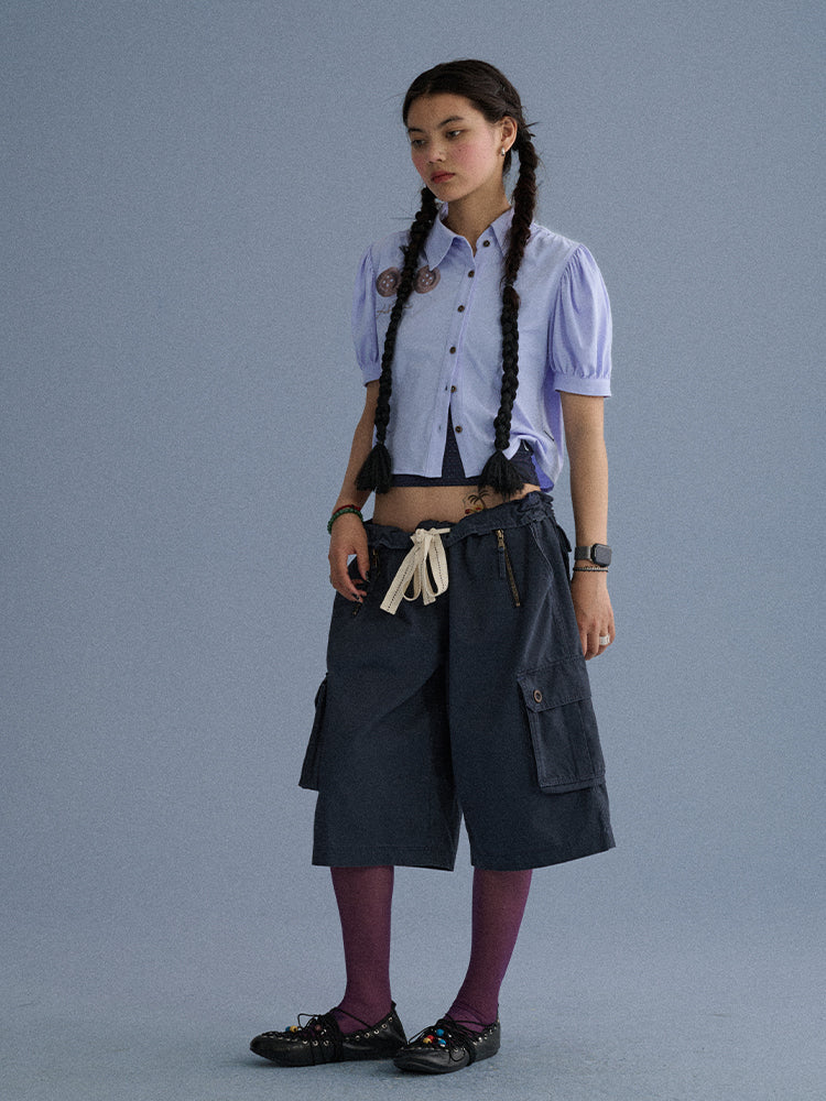 Button-Up Angela Short Sleeve Shirt
